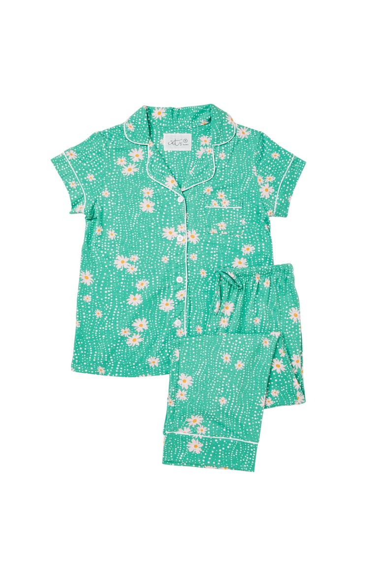 Pima Knit Capri Set, Alternate, color, Lazy Daisy