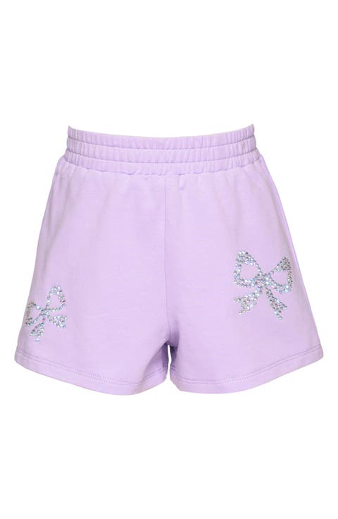 Kids' Rhinestone Stretch Cotton Shorts (Little Kid)
