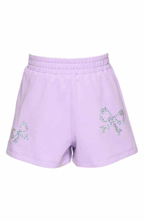 Baby Sara Kids' Rhinestone Stretch Cotton Shorts