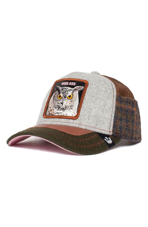 Cum Laude Owl Patch Felt Trucker Hat