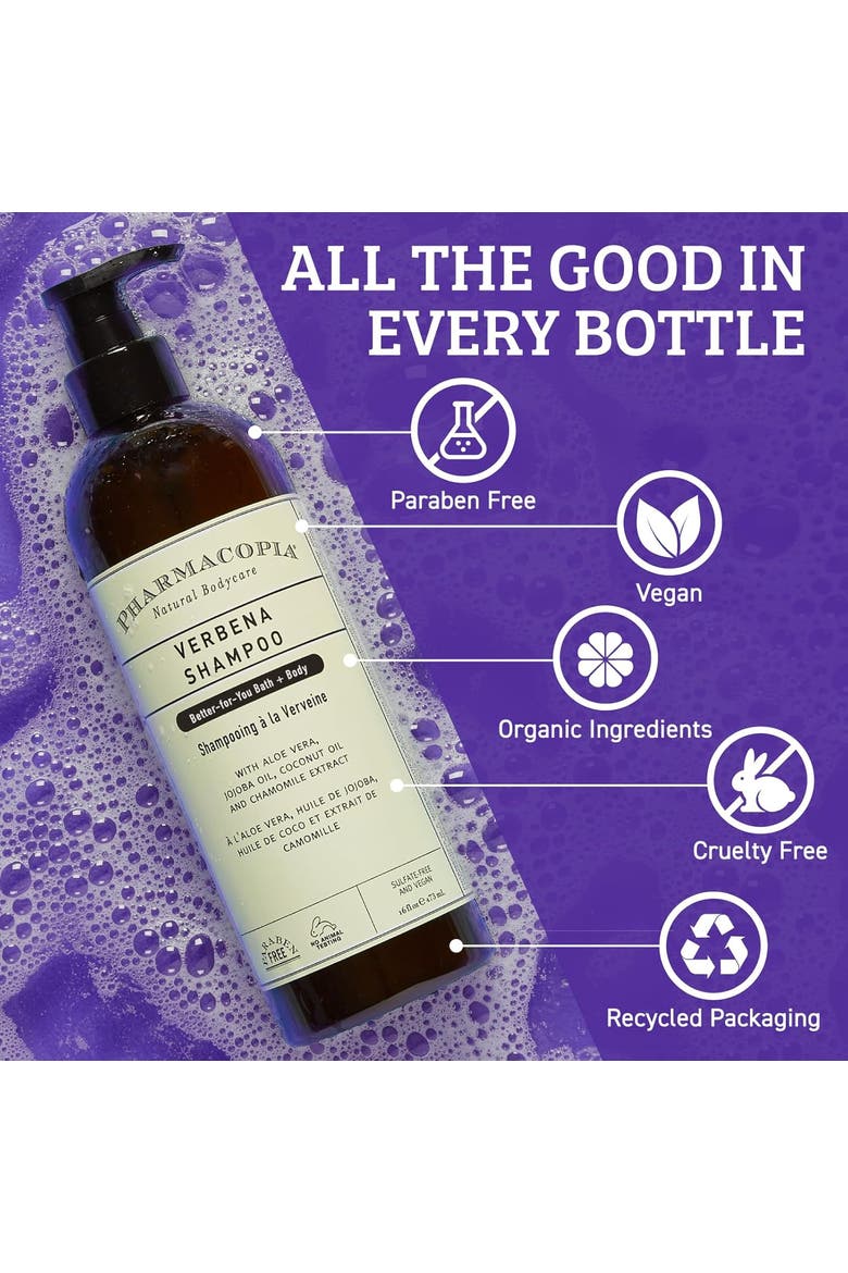 Verbena Shampoo - Balancing Aromatherapy, Alternate, color, White