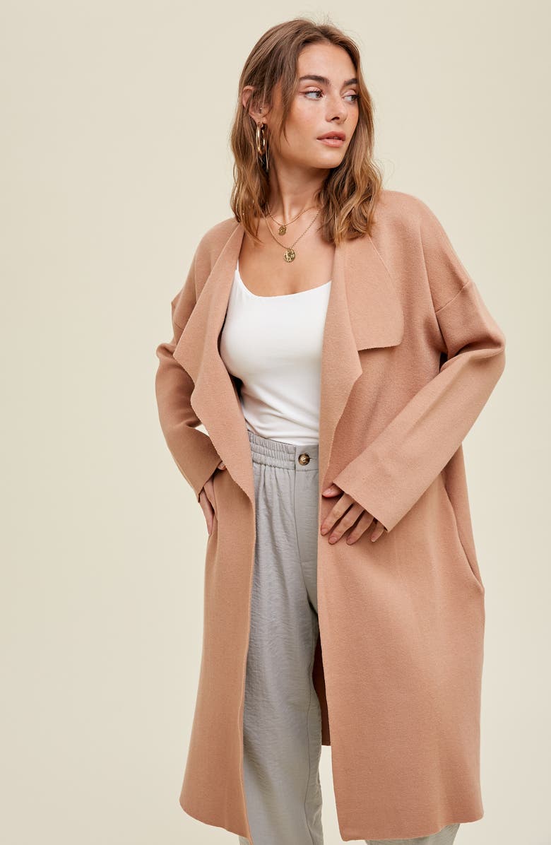WISHLIST Draped Sweater Coat, Alternate, color,