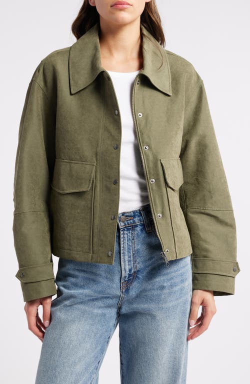 TREASURE & BOND TREASURE & BOND CROP COTTON BLEND FIELD JACKET