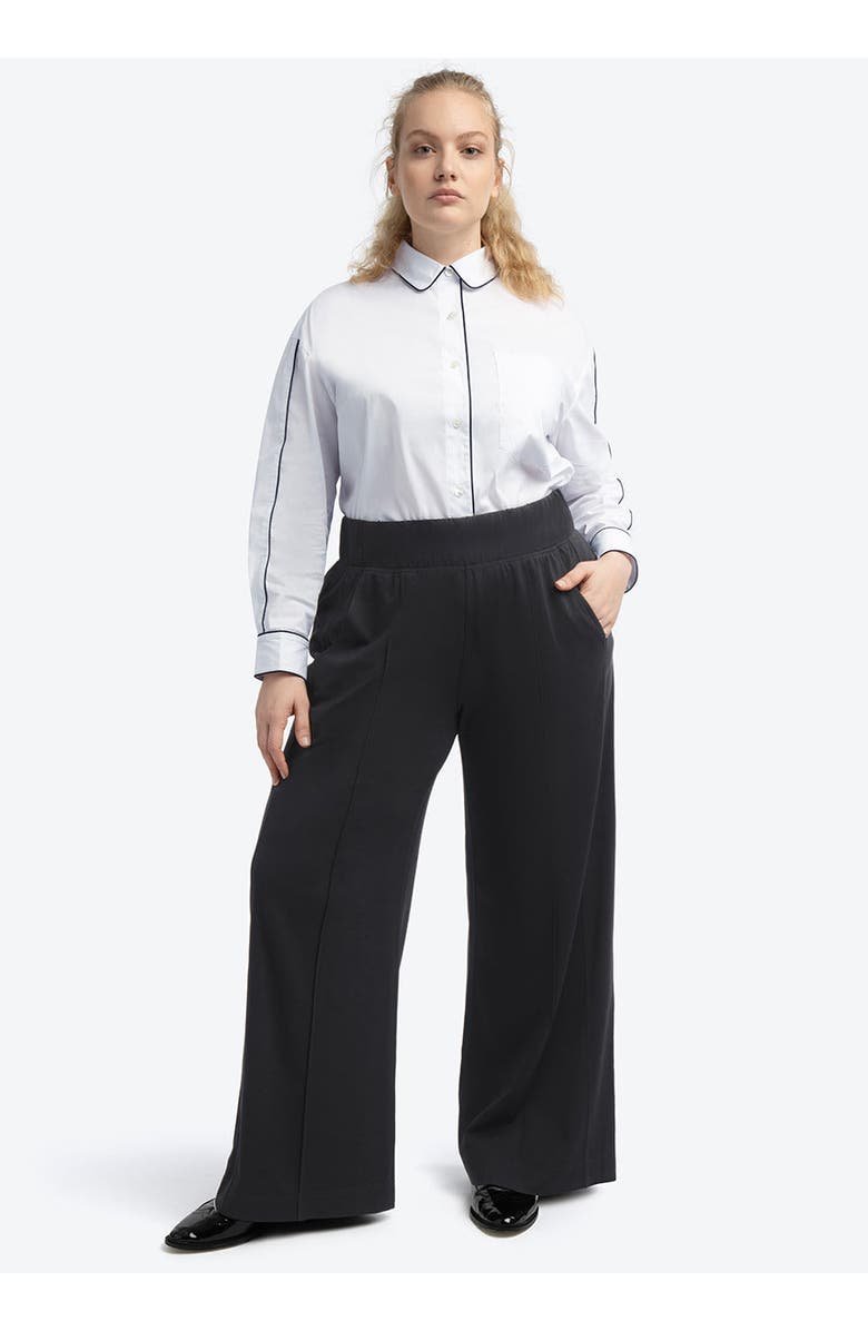 SEE ROSE GO Multitasker Wide Leg Pant Plus Size, Alternate, color, Black