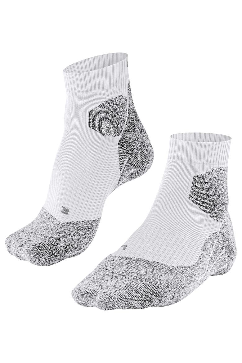 RU Trail Stabilizing Running Socks, Main, color, White-Mix