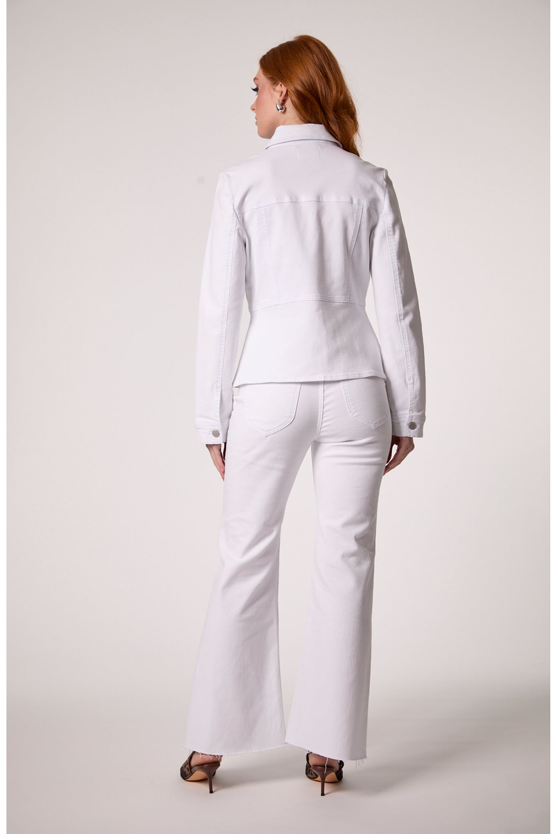 Piper Peplum Jacket, Alternate, color, White
