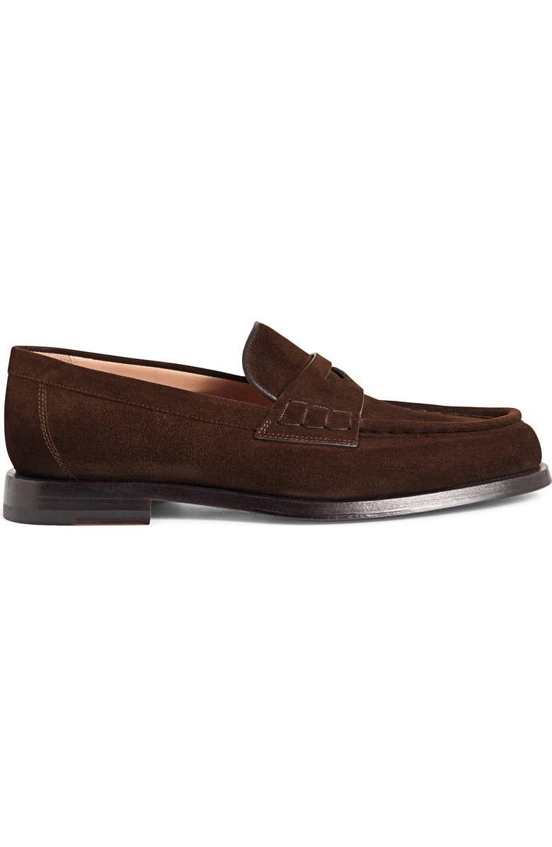 Santoni Women's Suede Penny Loafer, Alternate, color,