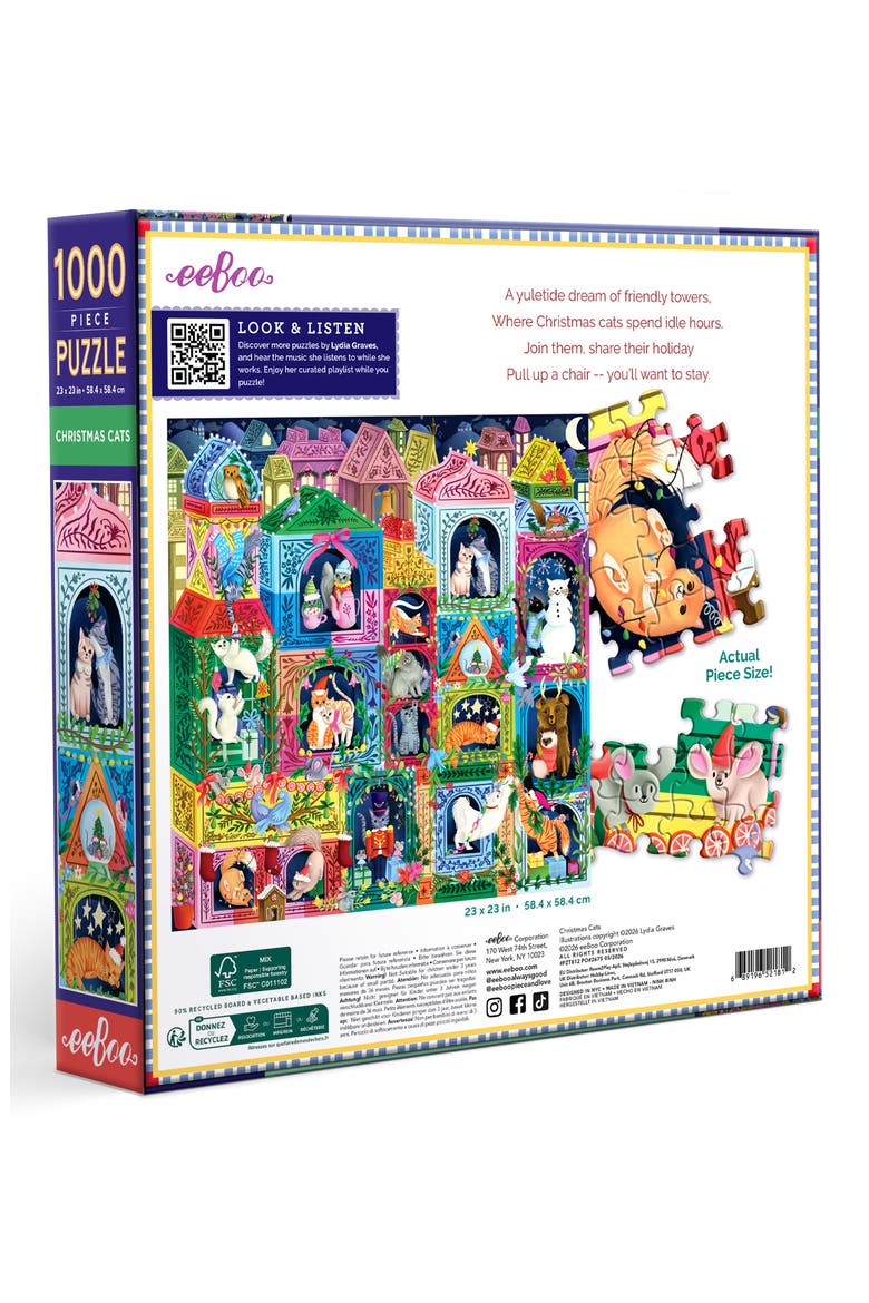 Christmas Cats 1,000-Piece Puzzle, Alternate, color, MULTI