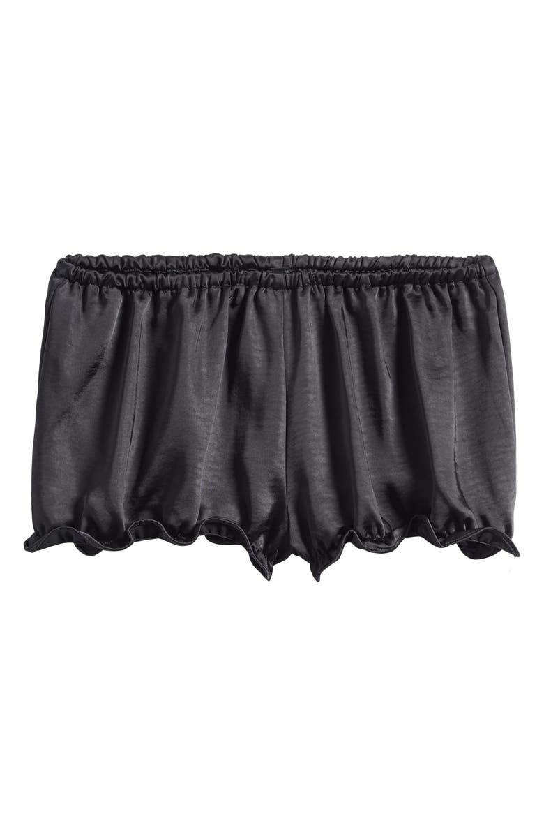 SKIMS Lightweight Satin Shorts, Alternate, color, Obsidian