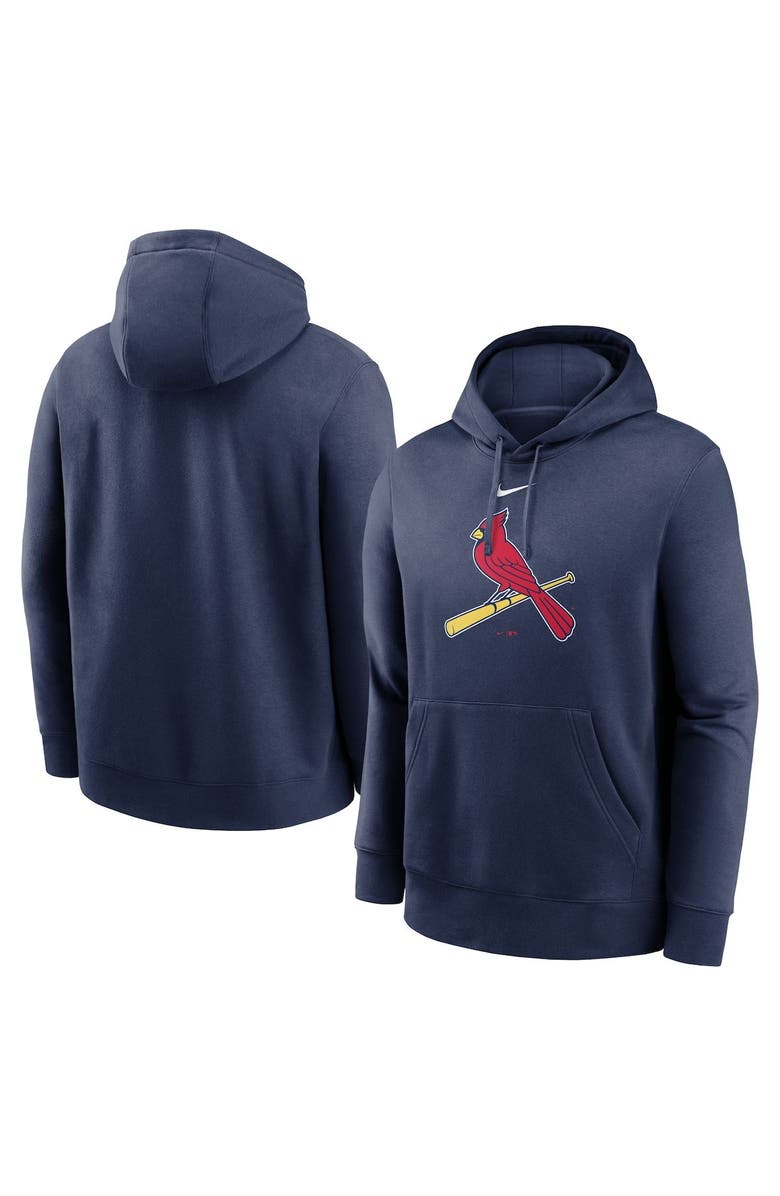Nike Men's Nike Navy St. Louis Cardinals Alternate Logo Club Pullover Hoodie, Main, color, 