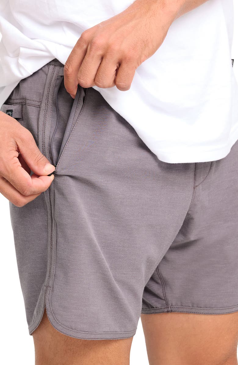 Billabong Surftrek Transit Elastic Waist Hybrid Shorts, Alternate, color, Shark