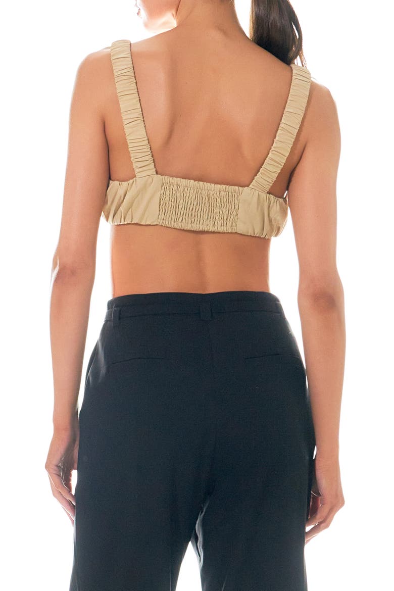 Scrunchie Bra Top, Alternate, color, KHAKI