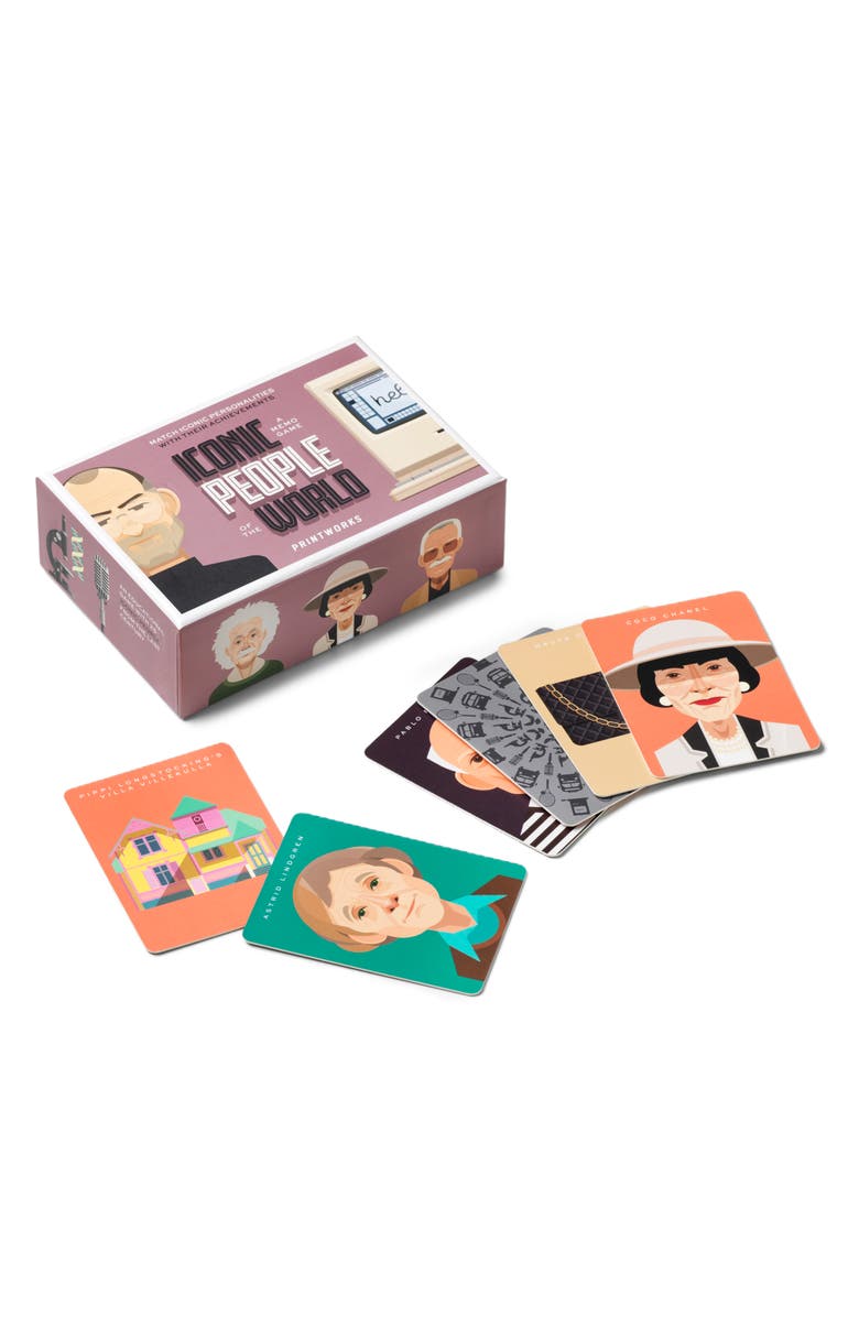 PRINTWORKS Iconic People Memo Game, Alternate, color, Multi