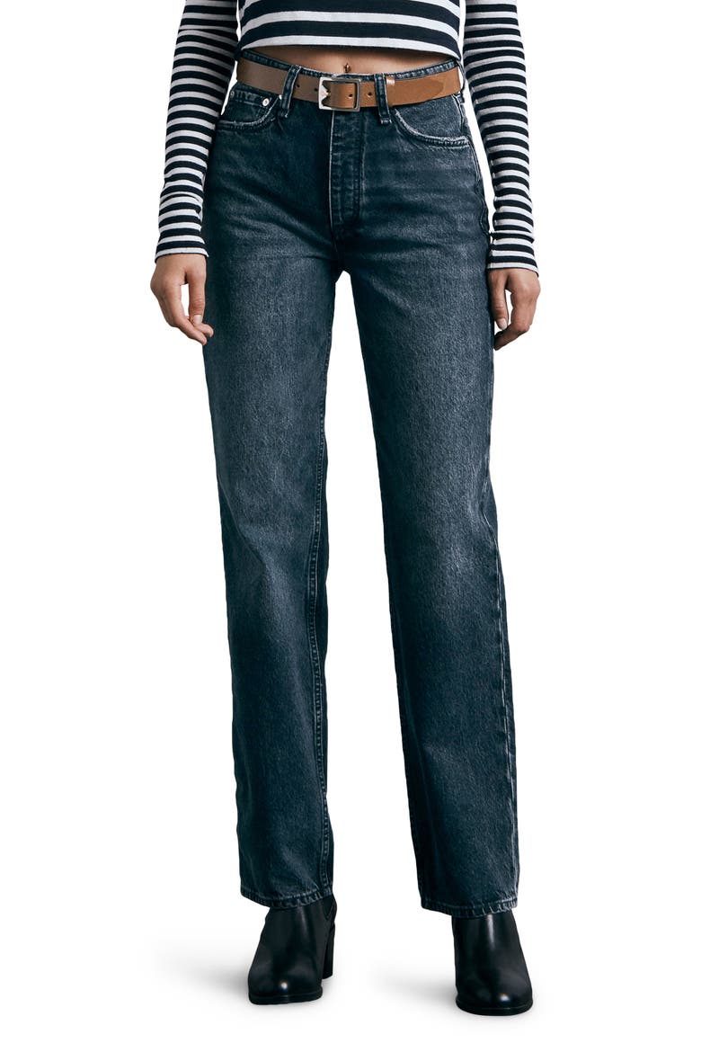 Alex High Waist Straight Leg Jeans, Main, color, DEKALB