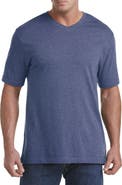Harbor Bay by DXL Big & Tall Moisture-Wicking Jersey V-Neck T-Shirt