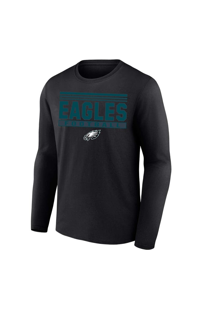 PROFILE Men's Profile Black Philadelphia Eagles Big & Tall Pop Long Sleeve T-Shirt, Main, color, Black