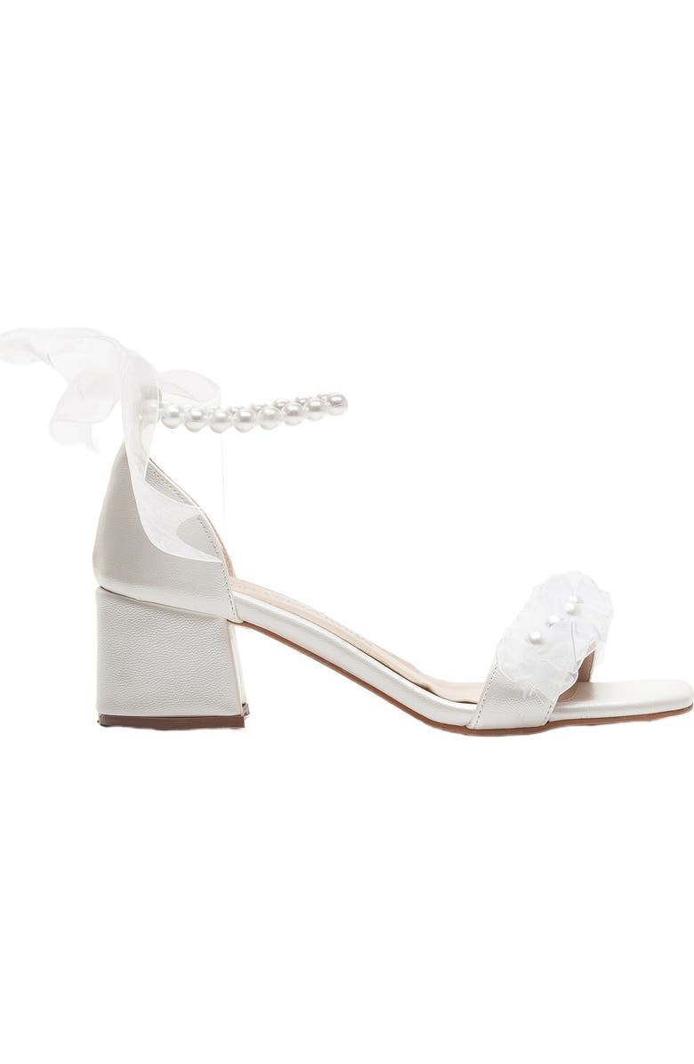 Forever & Always Shoes Sanna Lace Bridal Sandals, Alternate, color, Ivory Faux Leather