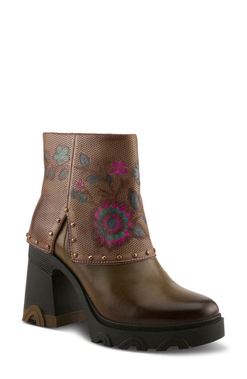 L'artiste By Spring Step Carizma Foldover Shaft Platform Bootie In Multi