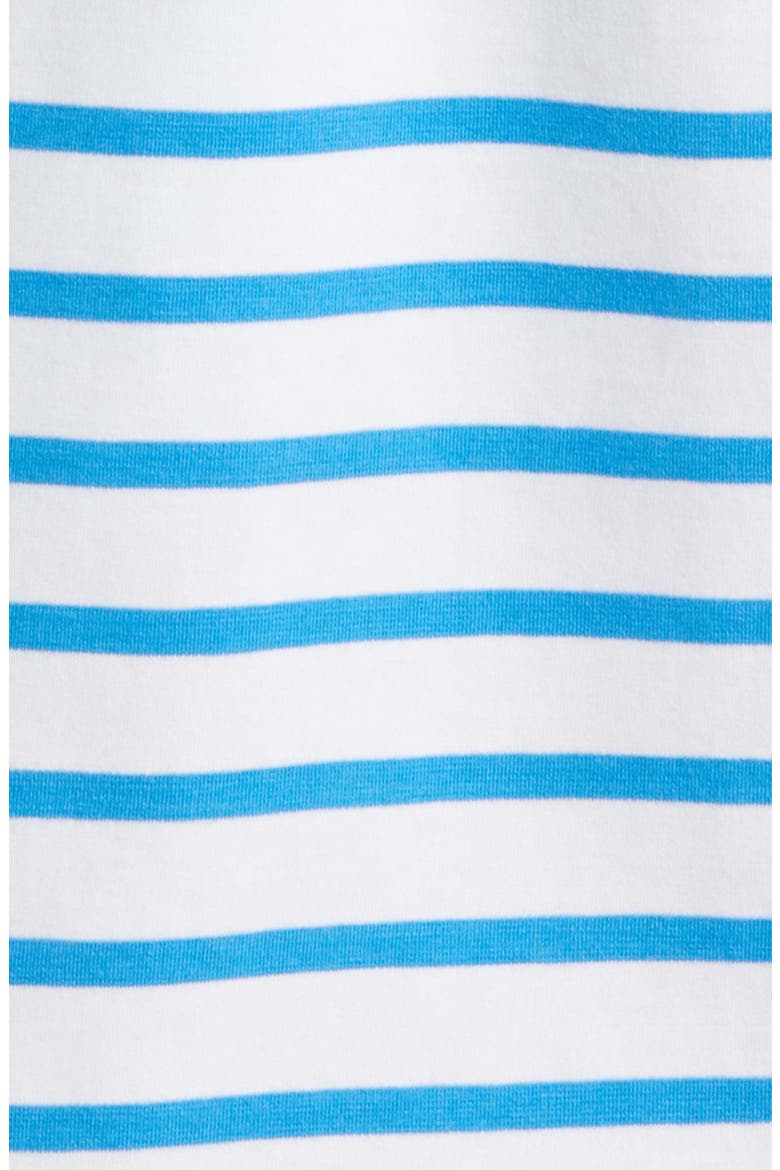 Jovanna Stripe Half Zip Dress, Alternate, color, WHITE/ BLUE CANAL