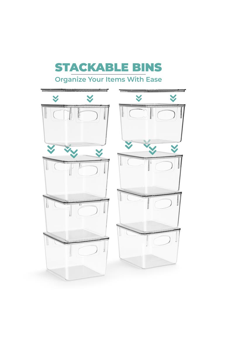 SORBUS 2-Pack Medium Toy Organizer Clear Plastic Storage Bins, Alternate, color, Clear