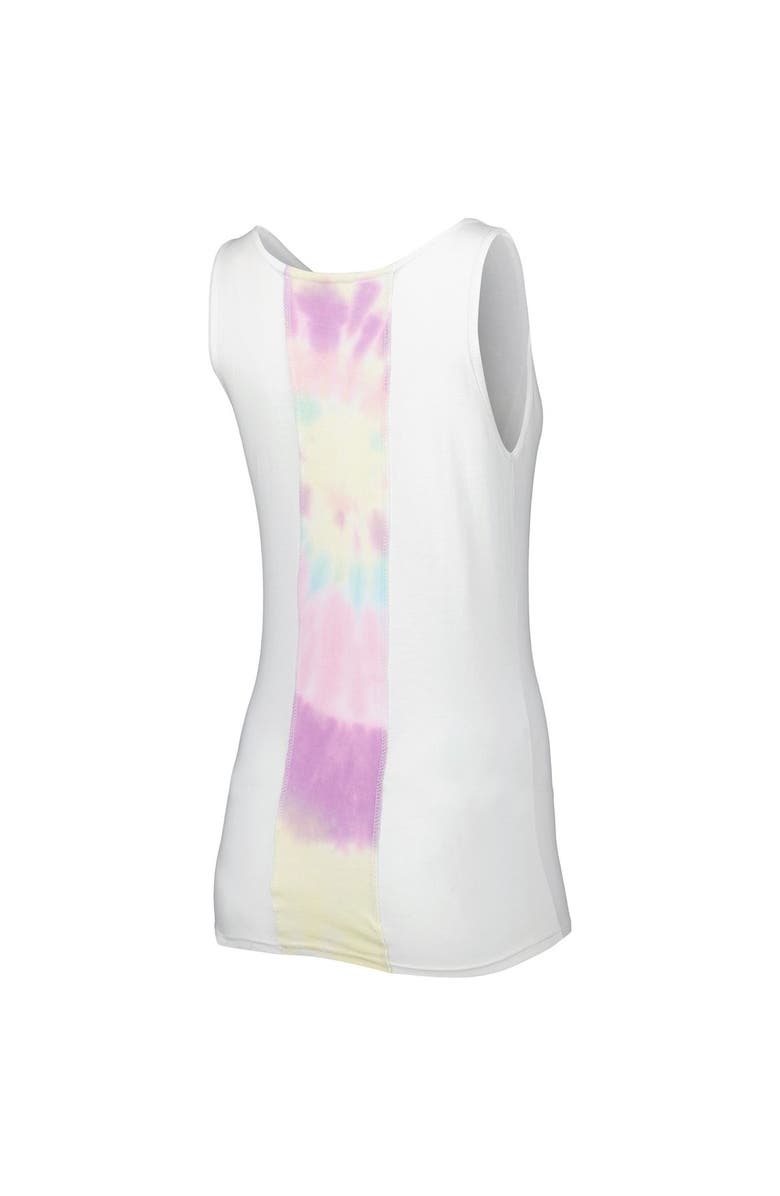 REFRIED APPAREL Women's Refried Apparel White Los Angeles Dodgers Tie-Dye Tank Top, Alternate, color, White