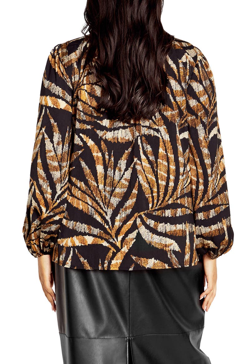 Elia Palm Print Shirt, Alternate, color, ORANGE PRINT