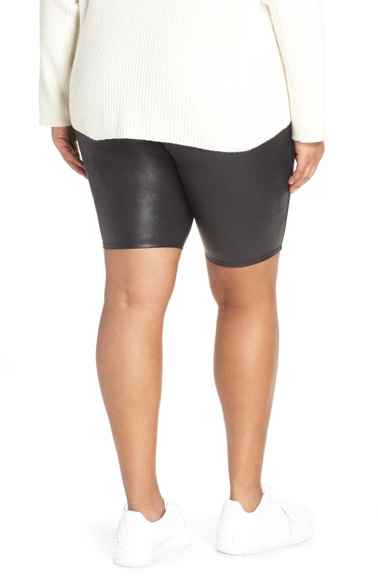 SPANX<sup>®</sup> Faux Leather Bike Shorts, Alternate, color,