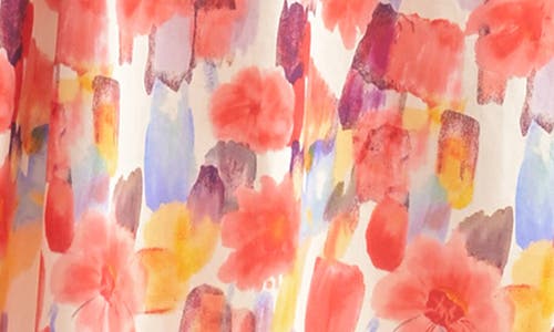 Mila Mae Floral A-line Midi Sundress In Red Multi Floral
