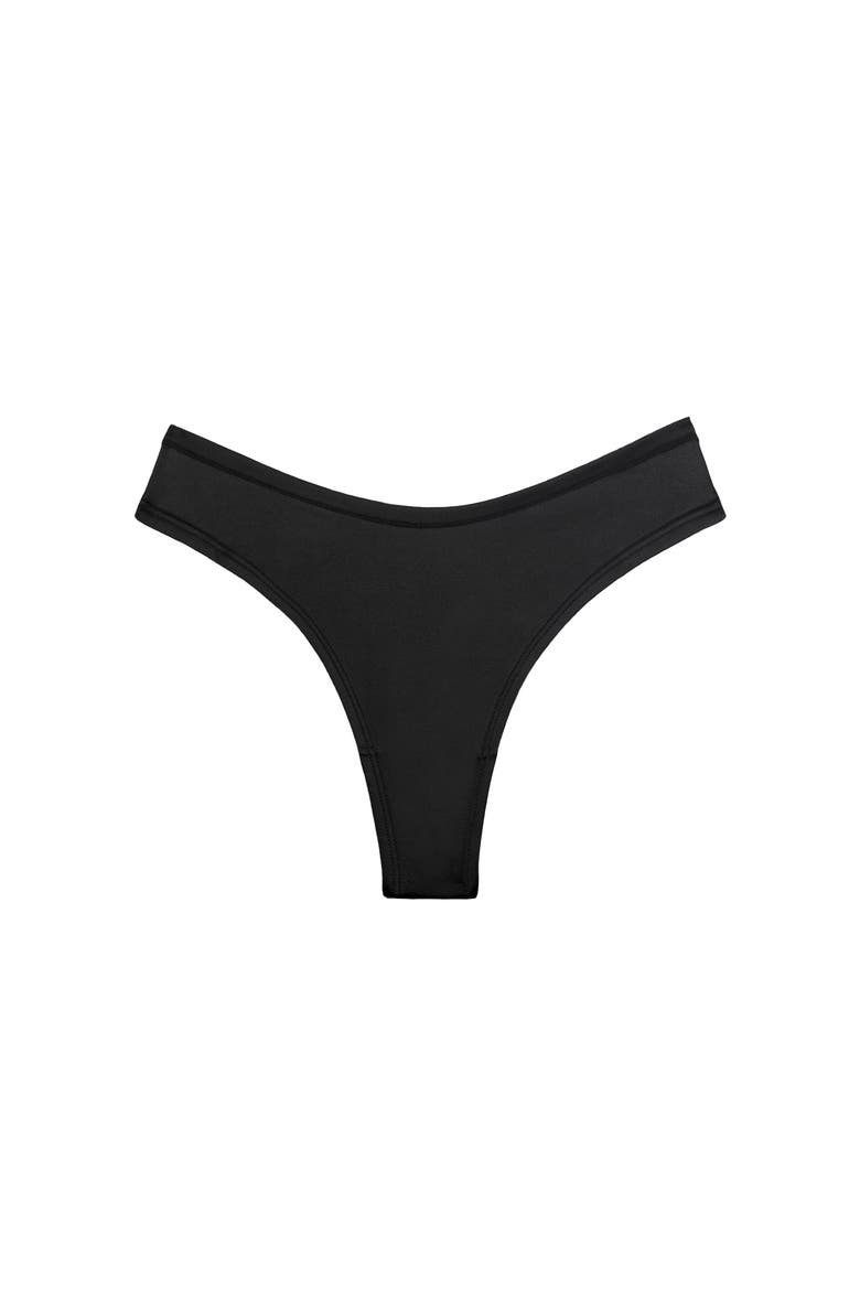 The Thong Satin, Main, color, BLACK