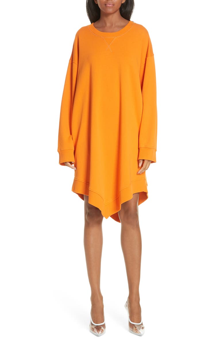 MM6 Maison Margiela Point Hem Sweatshirt Dress, Main, color, 