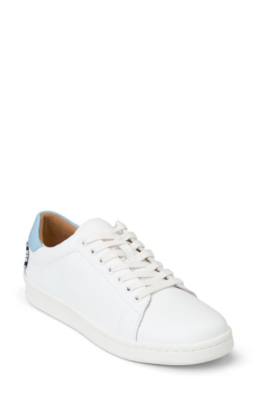 Jack Rogers Marina Low Top Sneaker In White/aqua Sky