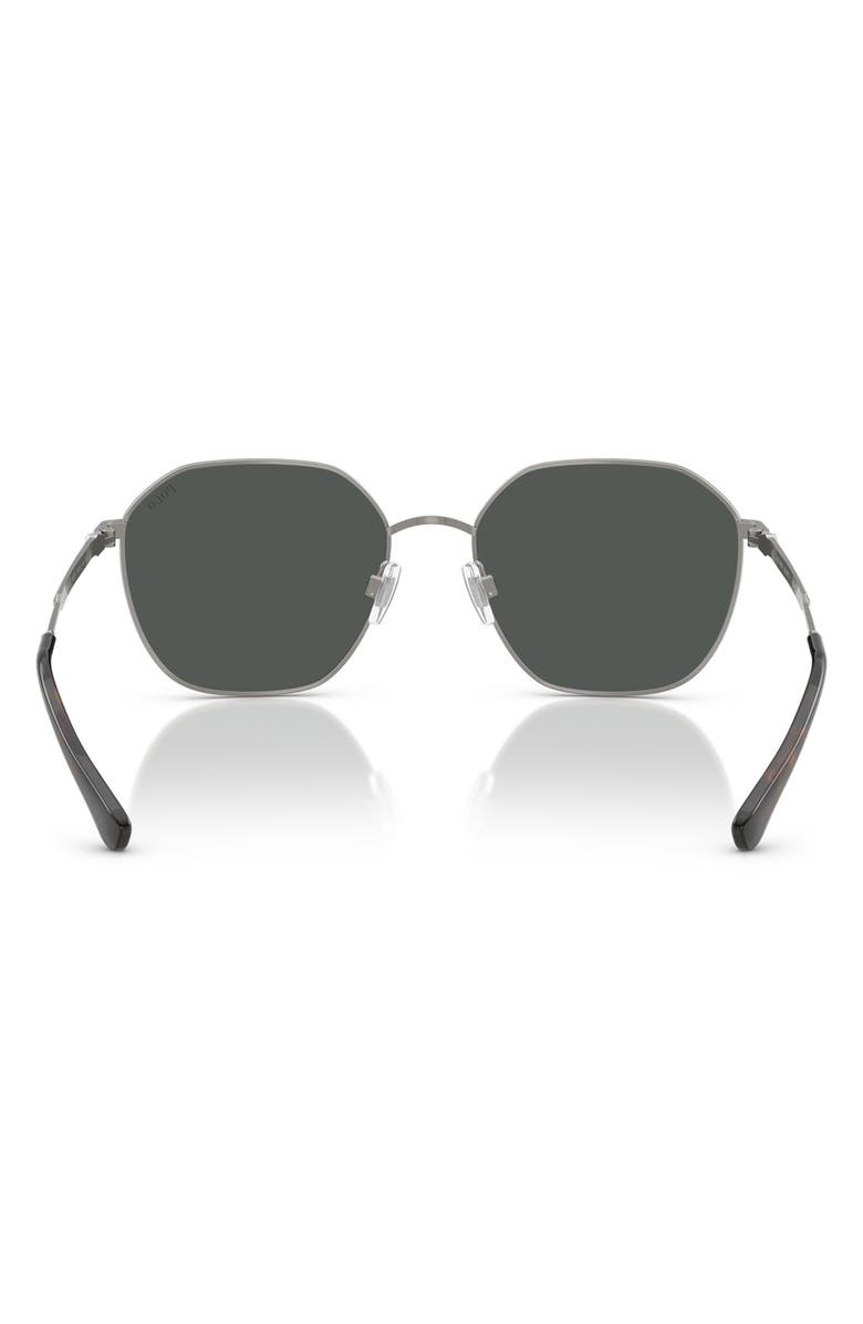 Polo Ralph Lauren 56mm Irregular Sunglasses, Alternate, color, Brushed Gun Metal / Dark Grey