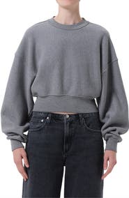 AGOLDE Kit Cotton Fleece Crop Sweatshirt
