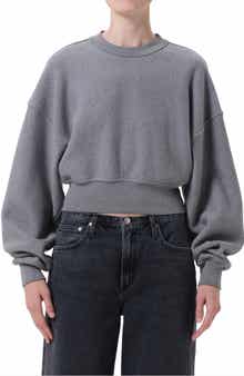 Kit Cotton Fleece Crop Sweatshirt