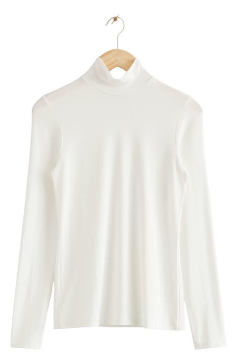 Mock Neck Long Sleeve Top