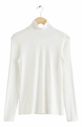 & Other Stories Mock Neck Long Sleeve Top