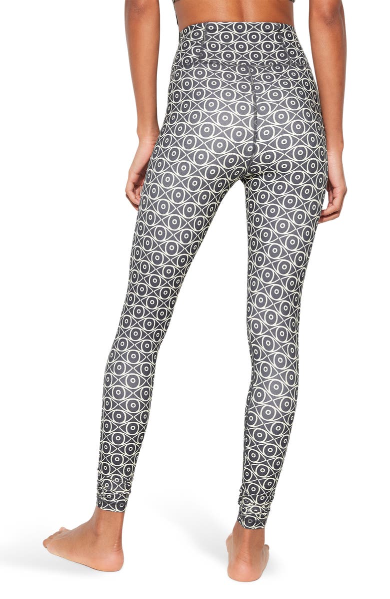 Spiritual Gangster Mystic Eye Lotus 7/8 NirvanaTech Leggings, Alternate, color, Ash