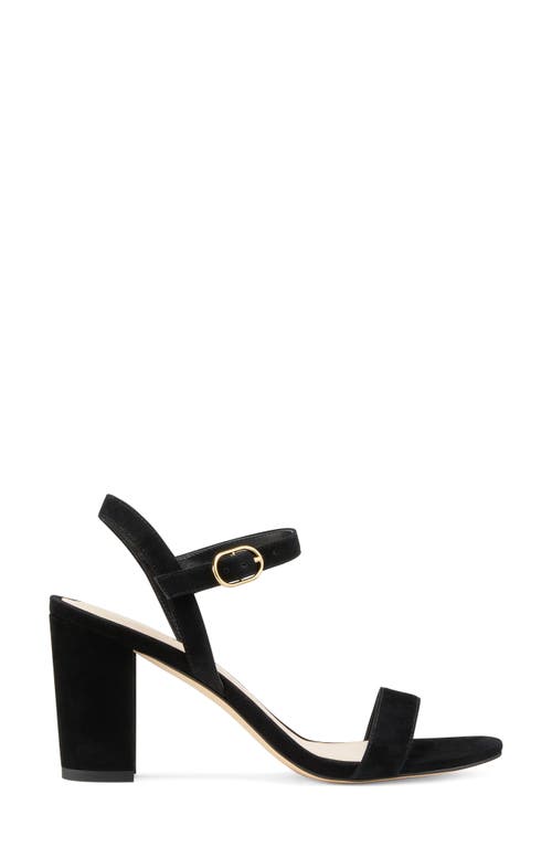 Stuart Weitzman Dancer Block Heel Sandal In Black