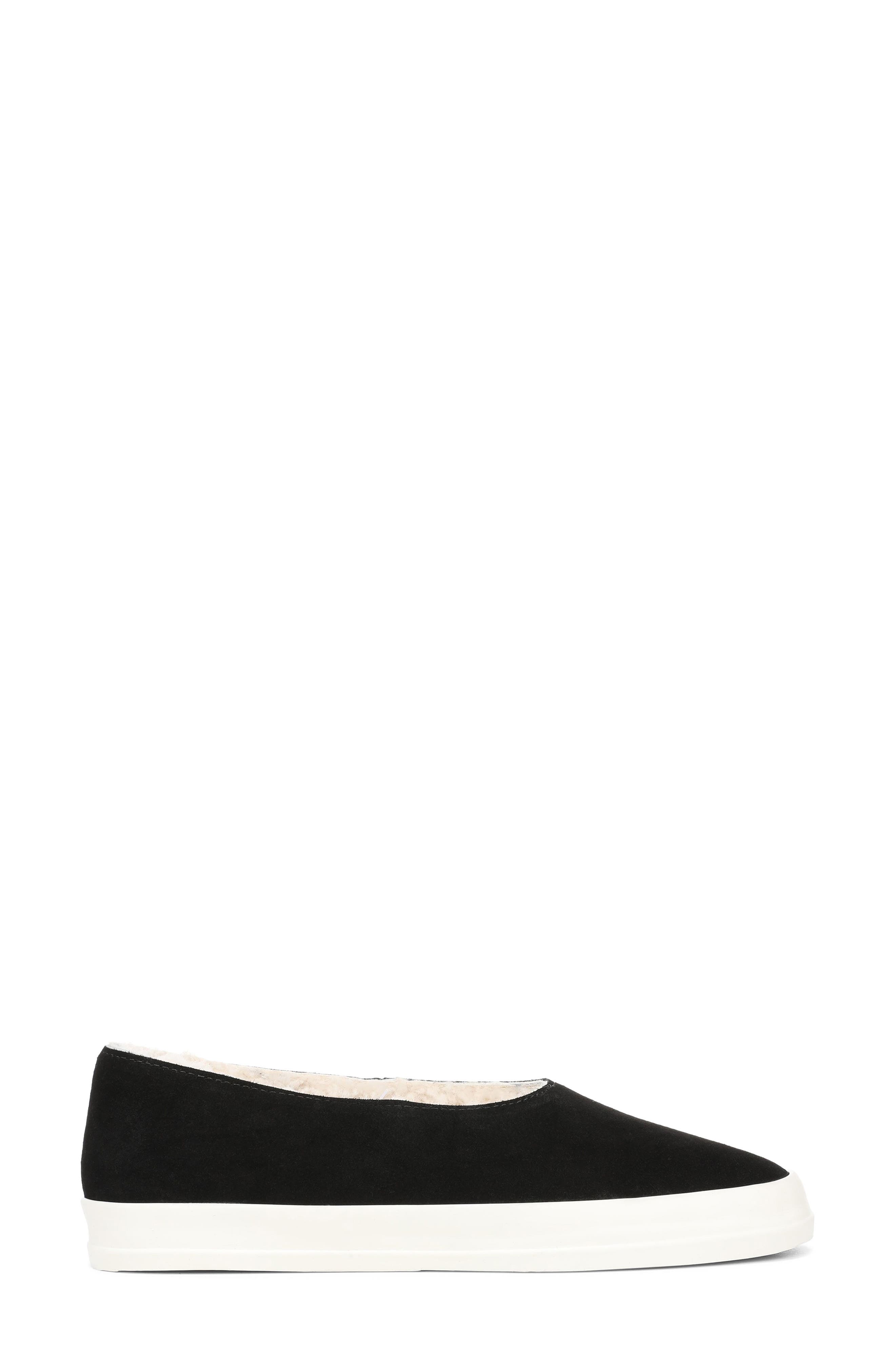 Favorite Daughter Iris Genuine Shearling Lined Slip-On Sneaker, Alternate, color, Black