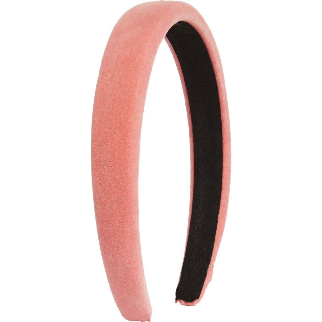 Tasha Velvet Headband In Pink