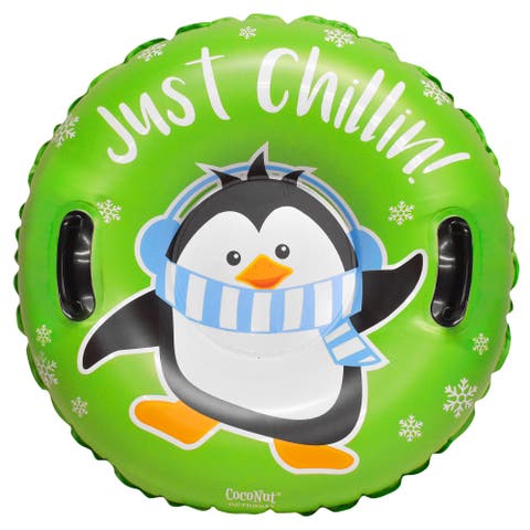 Just Chillin Green Penguin 32" Junior Snow Tube, 5+