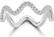 GLAZE JEWELRY Wave Cubic Zirconia Band Ring
