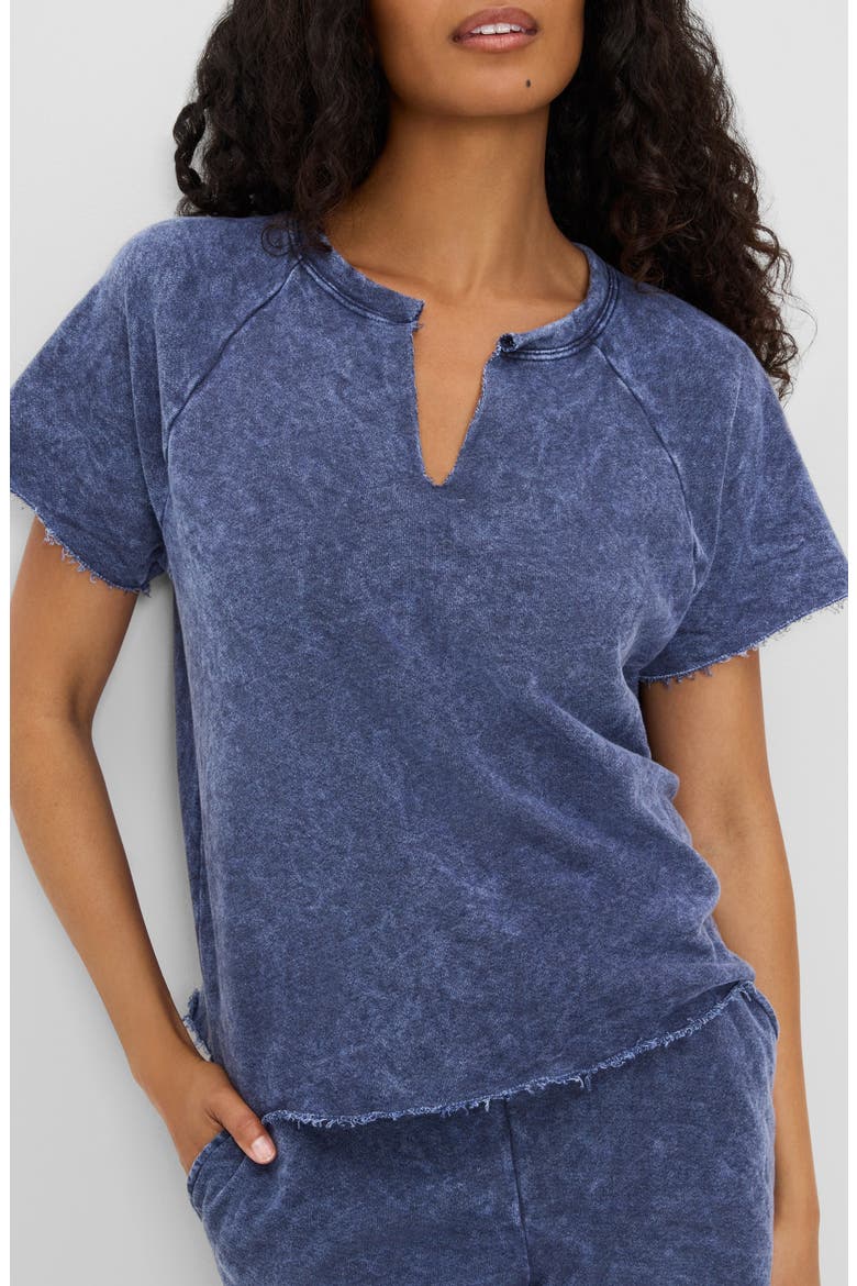 Jessie Notched Neck T-Shirt, Alternate, color, NOCTURNAL