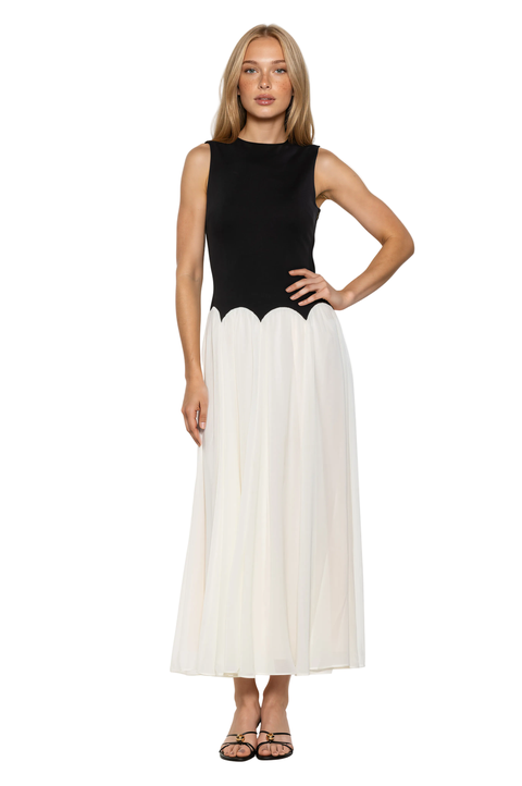 Emilia Crewneck Dropped Waist Dress
