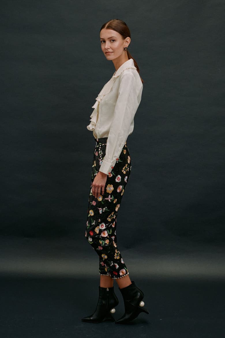 Derling Embroidered Trousers, Alternate, color, Black
