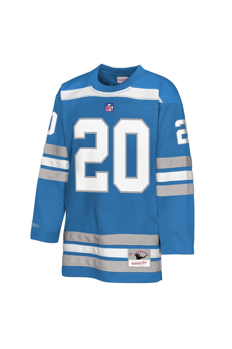 Youth Mitchell & Ness Barry Sanders Blue Detroit Lions Hockey Fashion Jersey, Alternate, color, Blue