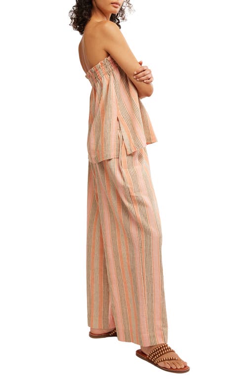 FREE PEOPLE FREE PEOPLE CORFU STRIPE SLEEVELESS TOP & WIDE LEG PANTS