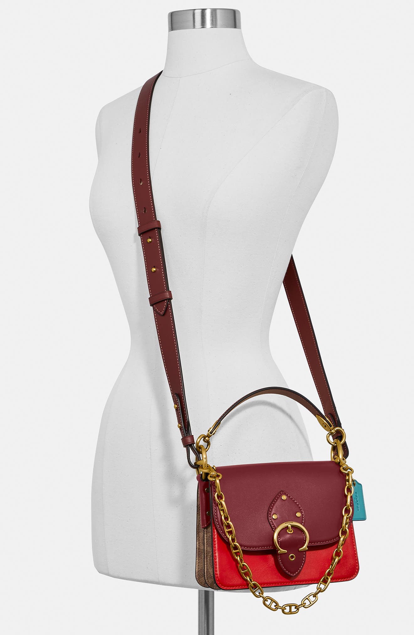 COACH Beat Signature Coated Canvas & Leather Crossbody Bag, Alternate, color, 