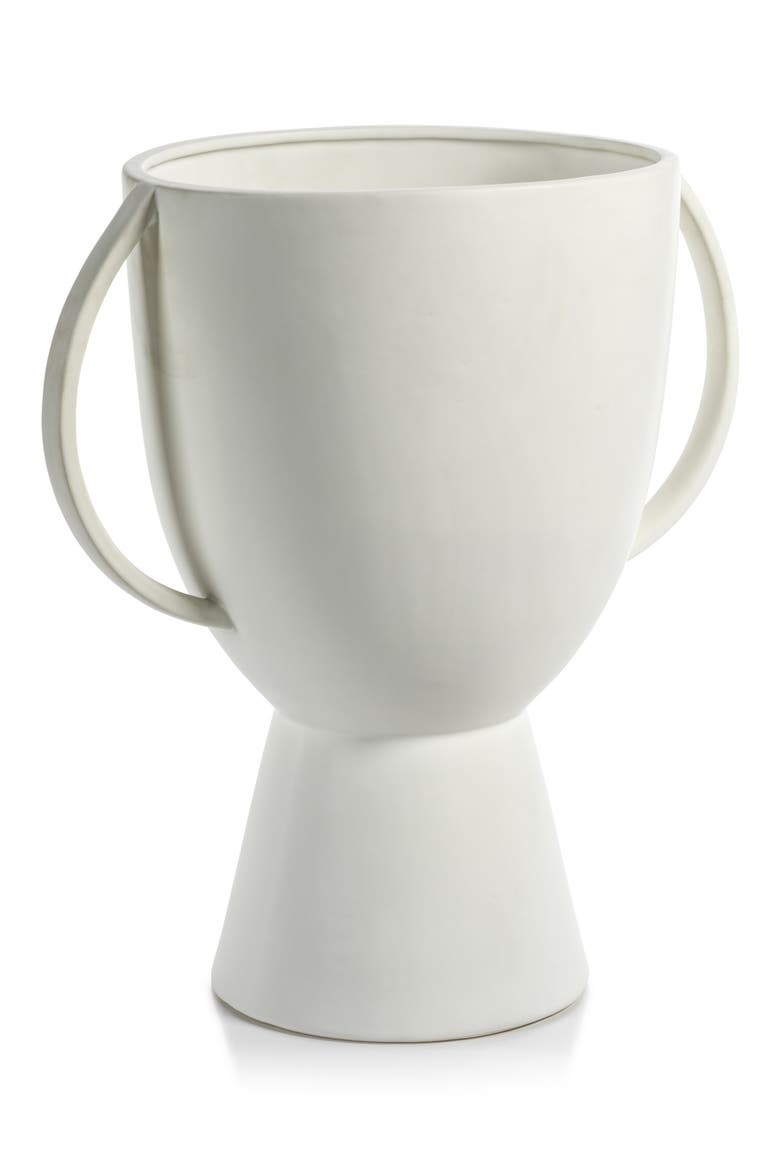 Lampton Matte Ceramic Vase, Alternate, color, WHITE