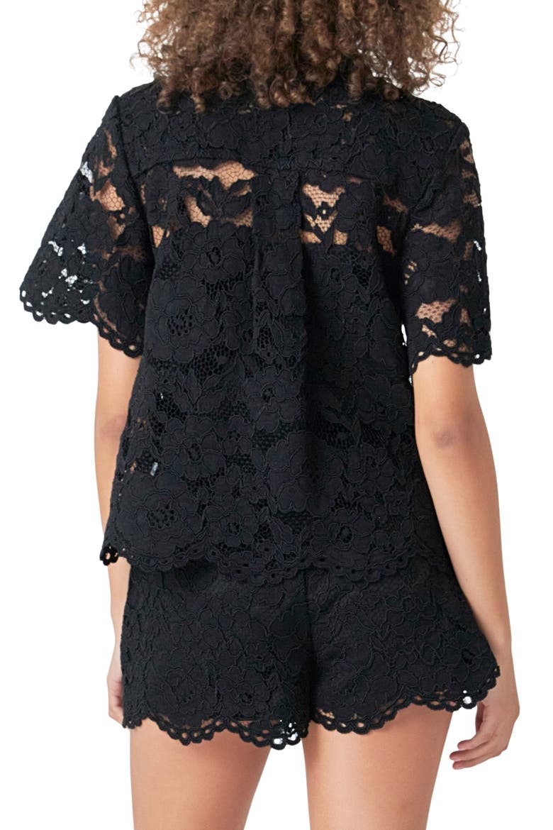 Lace Shirt, Alternate, color, BLACK